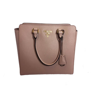 PRADA Women's Rose Beige Saffiano Handbag, PR1620