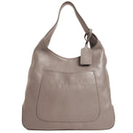 PRADA Women's Argilla Grey Leather Large Hobo Handbag, PR1530