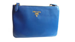 PRADA Women's Royal Blue Vitello Phoenix Leather Crossbody, PR1630