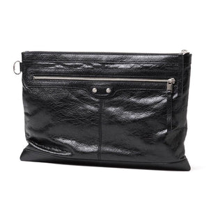 BALENCIAGA Leather Oversized Clutch Bag, BA1020