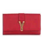 YSL Saint Laurent 'Y' Large Leather Red Clutch Handbag, YSL1050