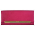 YSL SAINT LAURENT Hot Pink Calf Leather Women's Clutch Bag, YSL1340