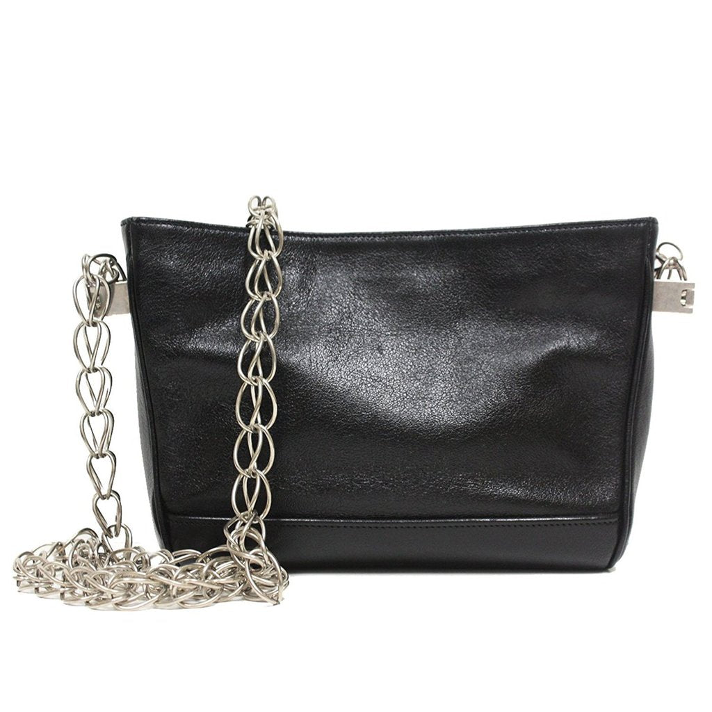 YSL Saint Laurent Women's Small Leather Chain Shoulder Handbag Black, YSL1320