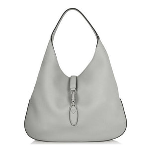 Gucci Jackie Soft Pebbled Rocky Grey Leather Hobo Bag, GU1530