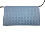 Gucci Women's Light Blue Microguccissima Wallet Crossbody, GU1680