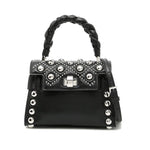 MIU MIU Women's Black Nappa Borchie Handbag, MIU1100