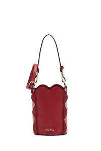 MIU MIU Women's Vitello Soft Red Bucket Handbag, MIU1110