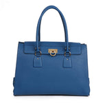 FERRAGAMO Women's Pacific Calf Lotty Oxford Blue Handbag, FR1130