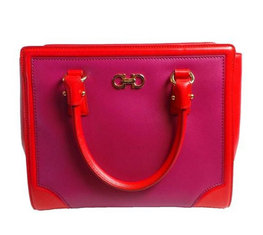 FERRAGAMO Beky Women's Sangria Pink Satchel Handbag, FR1020